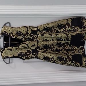 Pacey Metallic Jacquard Structured Dress